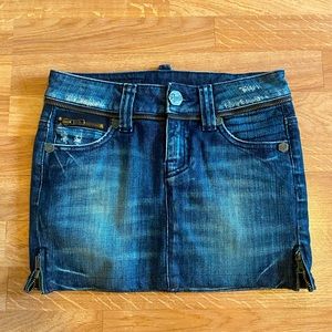 mini denim skirt